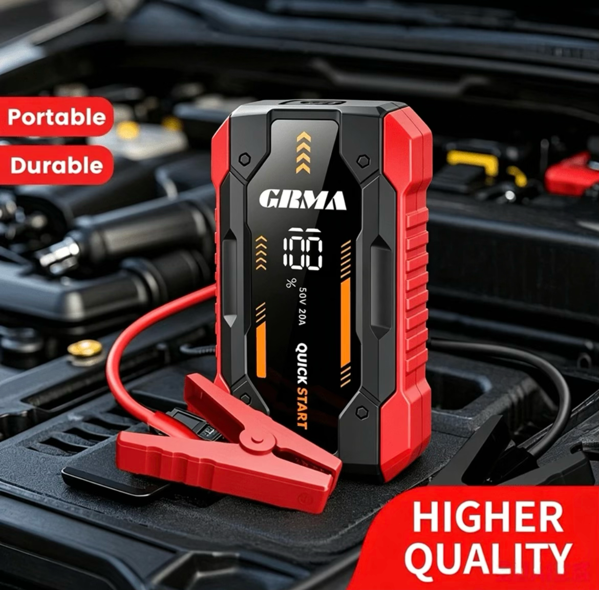 Portable Car Jump Starter 10-in-1 Power Bank | Emergency Battery Booster with LED Flashlight & USB Charging