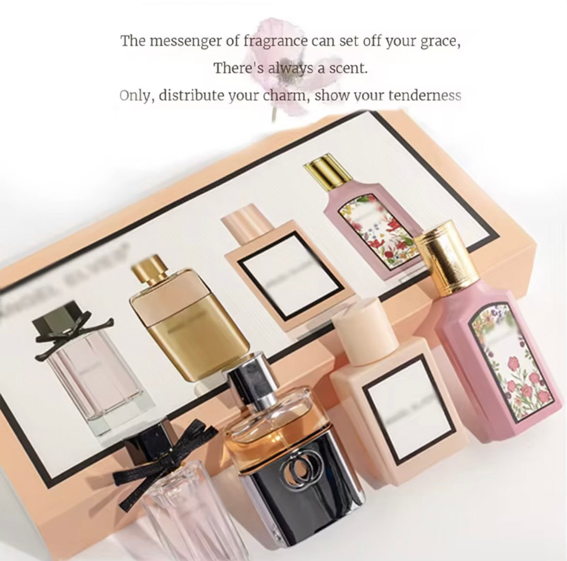 Perfume Women Gift Box Four Piece Set Plant Floral Scent Allure Lasting Fragrance Exudes Feminine Charm