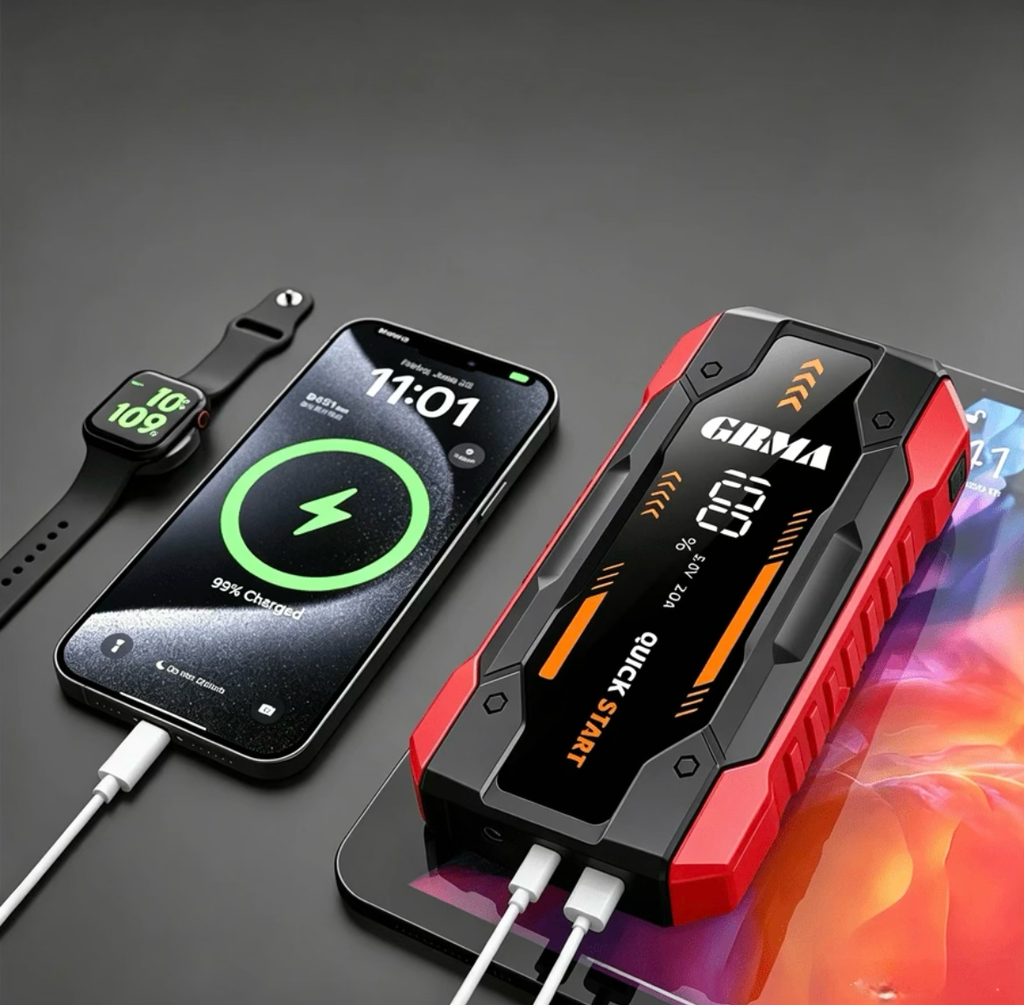 Portable Car Jump Starter 10-in-1 Power Bank | Emergency Battery Booster with LED Flashlight & USB Charging